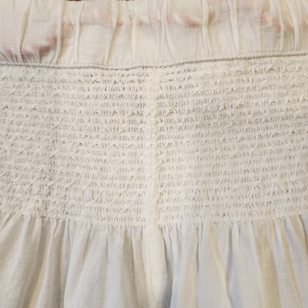 Joie Smocked Shorts Cotton Embroidered Strawberries Cherries Drawstring size Med - Picture 6 of 7